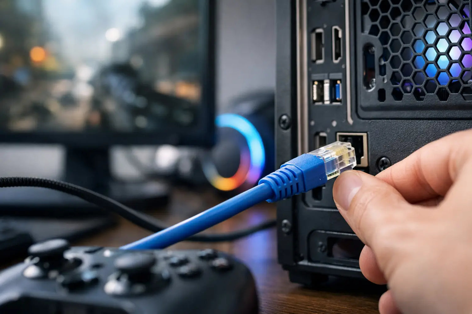 Gaming kabel correct aansluiten voor minder lag