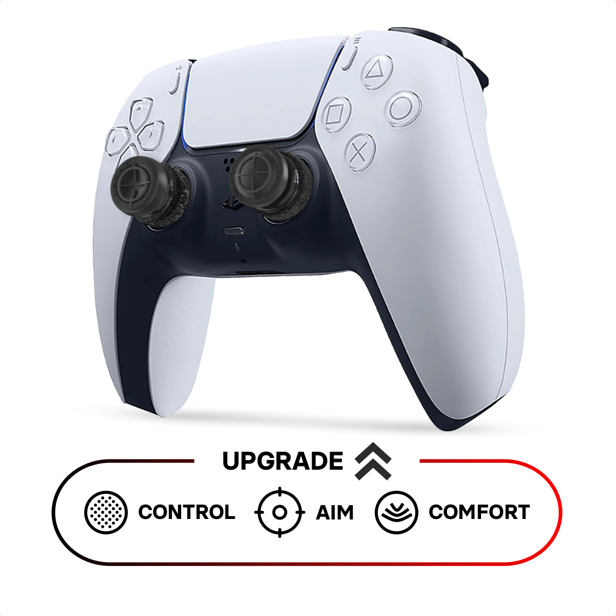 ProFPS Duo Pack Precision Rings + Thumbsticks Mixed (Black edition)