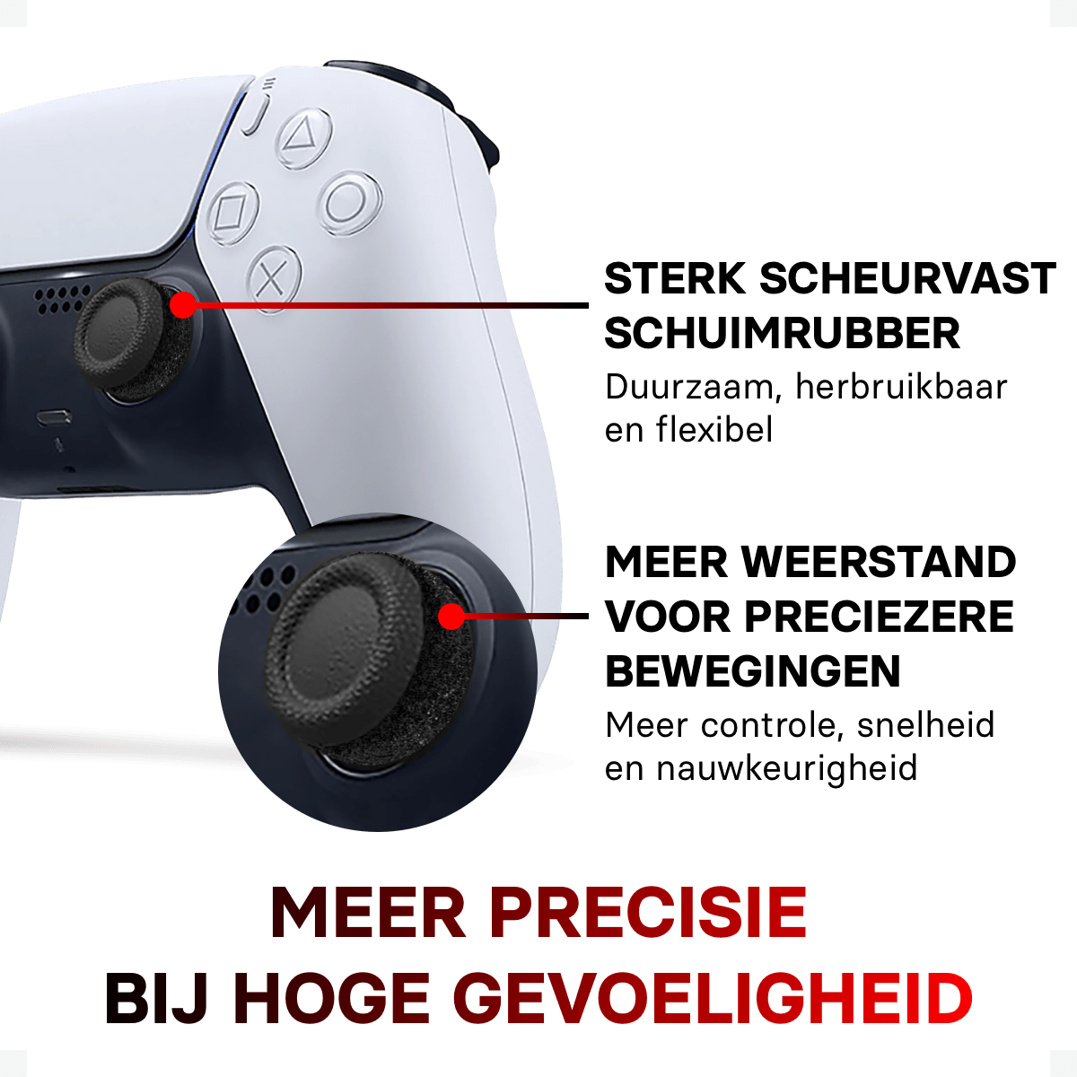 ProFPS Duo Pack Precision Rings + Thumbsticks Mixed (Black edition)