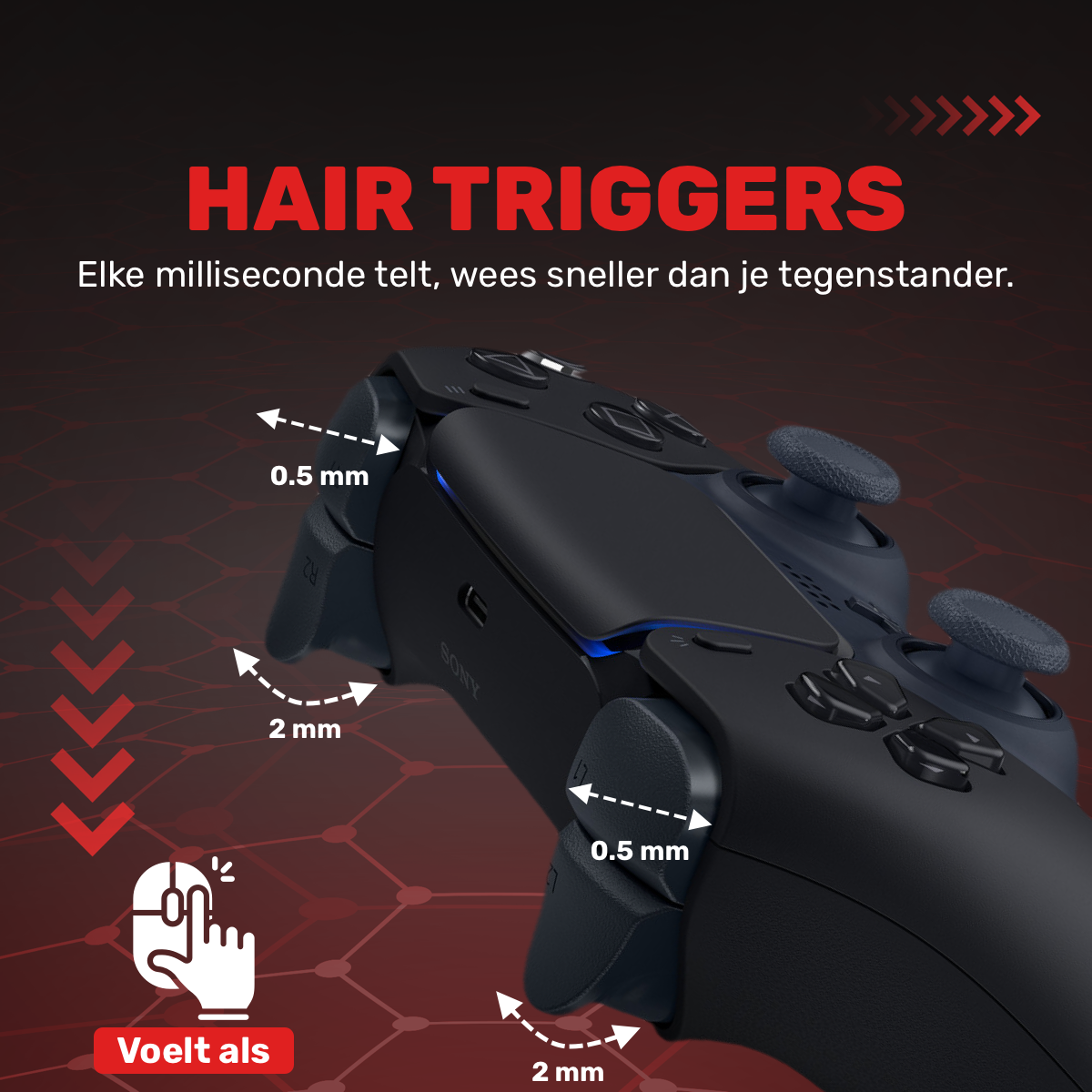 PS5 Hall Effect eSports Controller met Hair Triggers