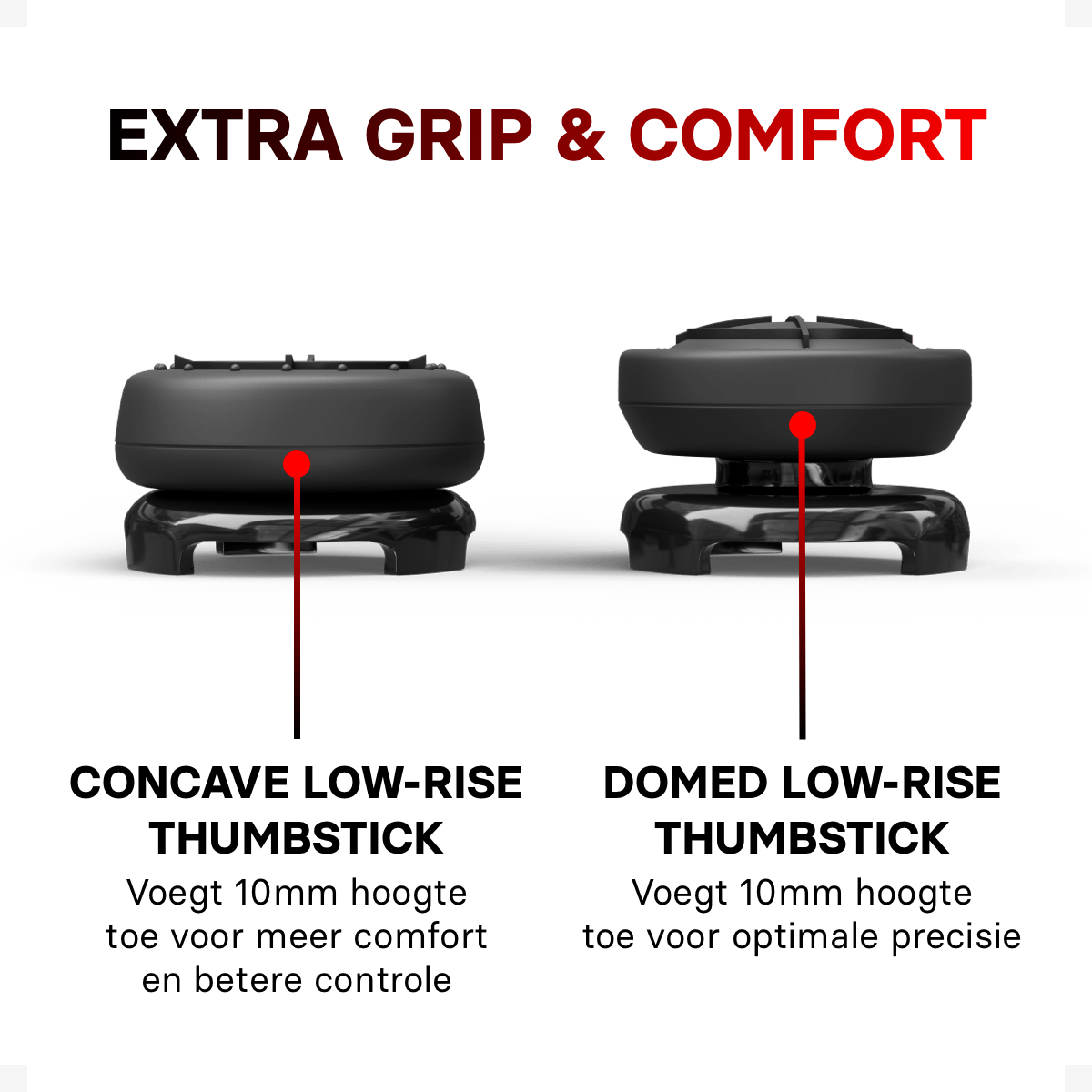 ProFPS Duo Pack Precision Rings + Thumbsticks Mixed (Black edition)