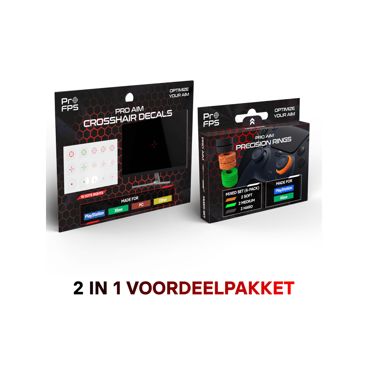 ProFPS Duo Pack Precision Rings + Crosshair Decals