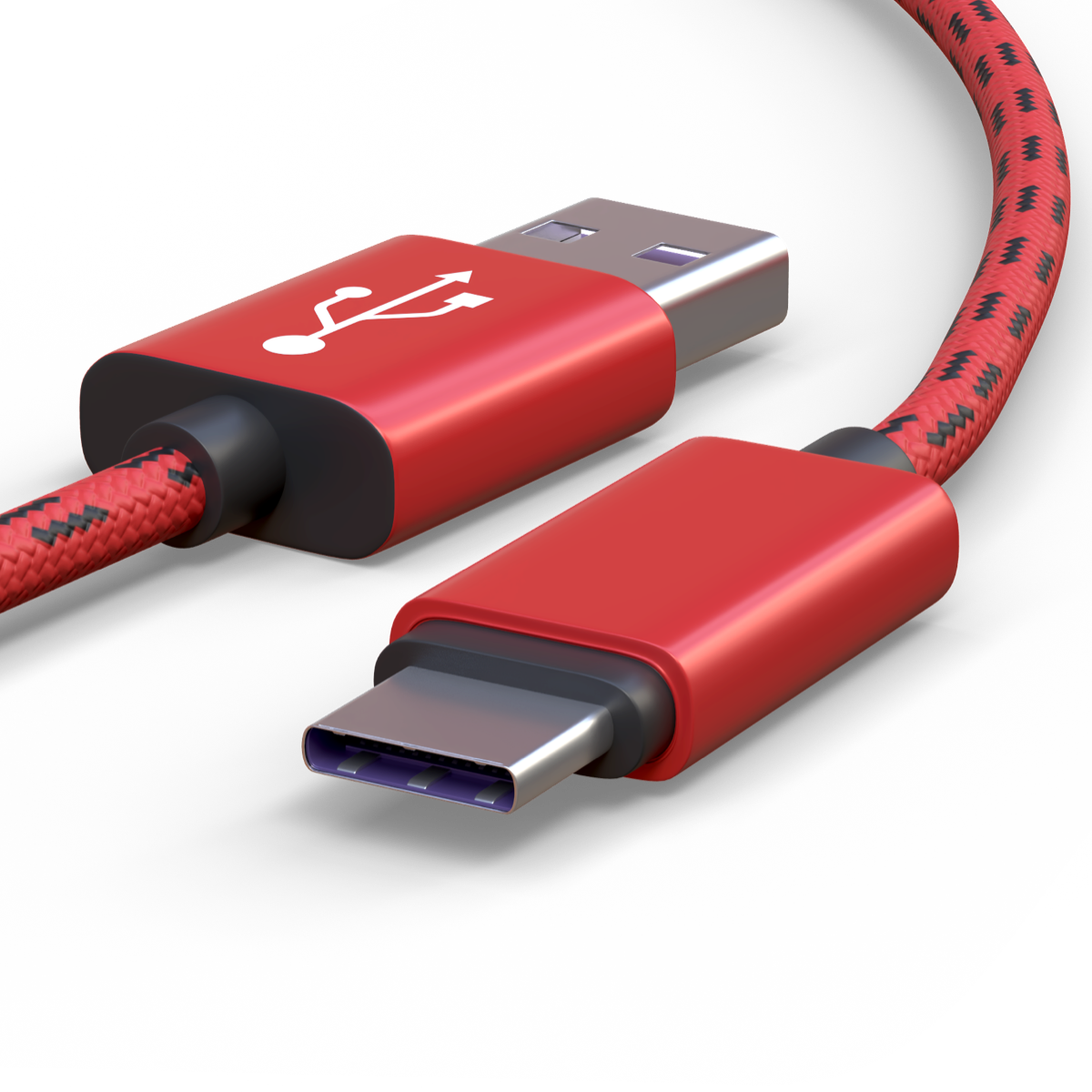 USB-A naar USB-C Kabel – 5A Snelladen