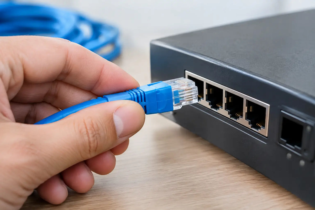 Ethernetkabel console correct aansluiten